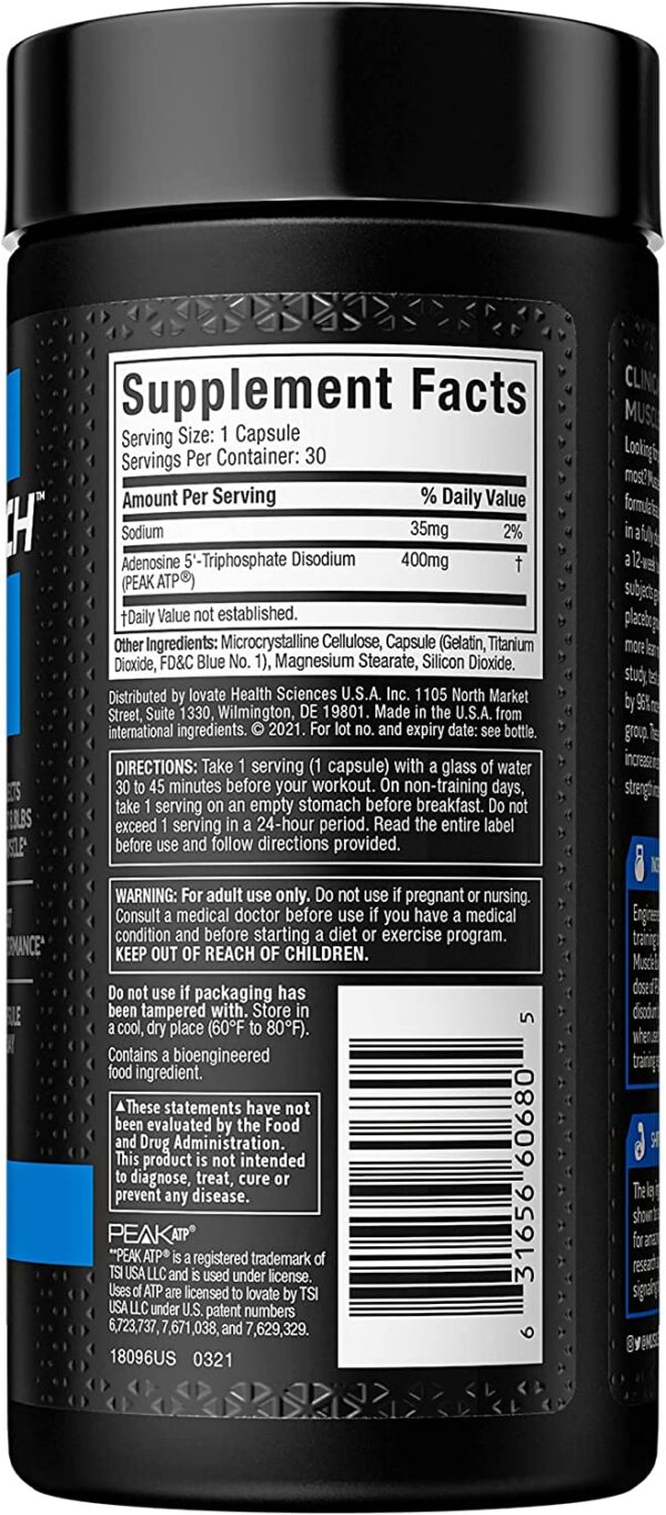 Muscle Builder | MuscleTech Muscle Builder | Muscle Building Supplements for Men & Women | Nitric Oxide Booster | Muscle Gainer Workout Supplement | 400mg of Peak ATP for Enhanced Strength, 30 Pills