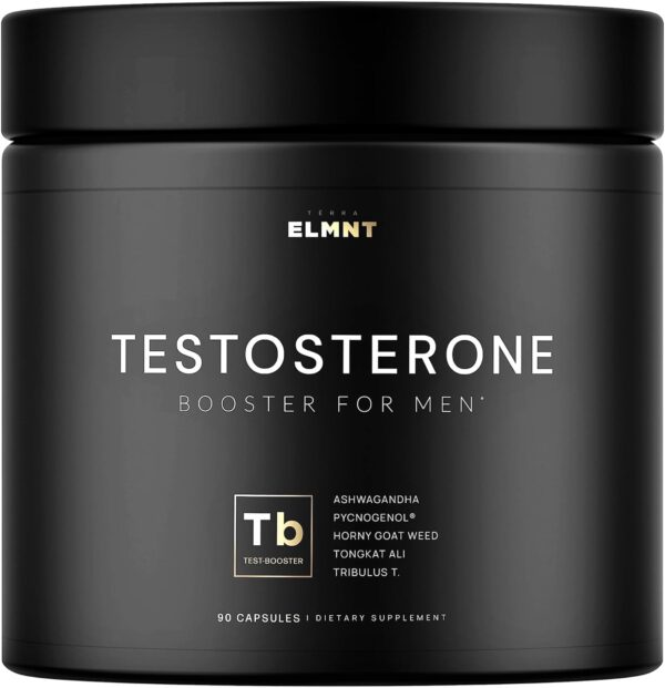 21,800mg Testosterone Booster for Men 8X Strength w. Ashwagandha, Tongkat Ali, Pycnogenol, Tribulus - Total T Male Enhancing Test Booster + Muscle Builder Workout Testosterone Supplement for Men