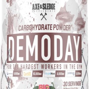 Axe & Sledge Supplements Demo Day Intra-Workout Carbohydrate Powder with Cluster Dextrin, Carb10, Hydromax, & Palatinose, Enhances Performance and Pumps, 30 Servings (Big Melons)