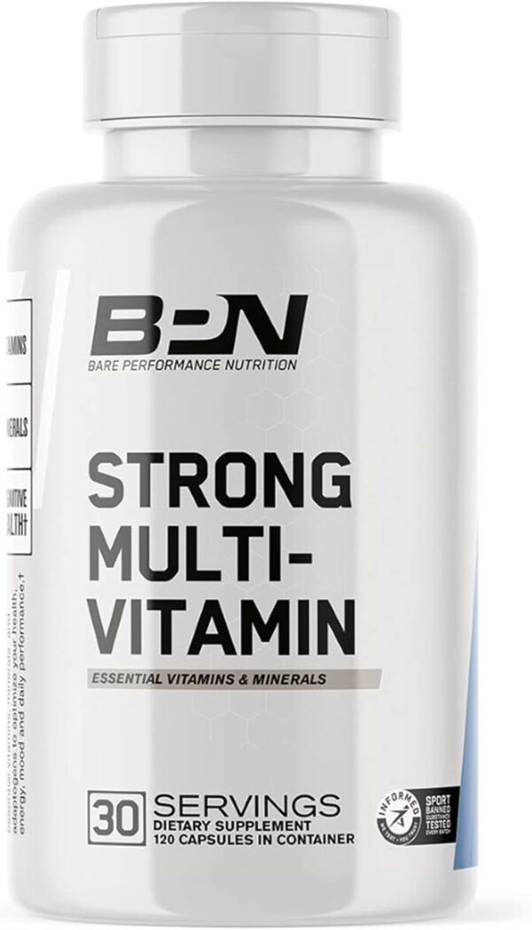 BARE PERFORMANCE NUTRITION, BPN Strong Multi-Vitamin, Foundational Health, Improved Mood and Sleep, Adaptogens, Improved Cognitive Health
