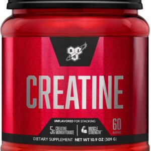 BSN Micronized Creatine Monohydrate Powder, Unflavored, 2 Months Supply-60 Servings, 10.9 ounce