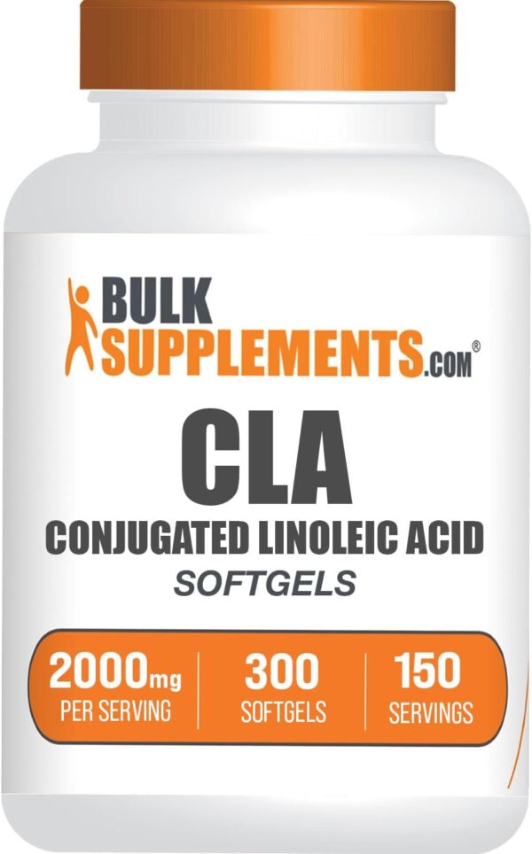 BULKSUPPLEMENTS.COM Conjugated Linoleic Acid Softgels - CLA Supplements, CLA 2000mg, CLA Safflower Capsules, CLA Pills - 2 CLA Softgels per Serving, 150-Day Supply, 300 Softgels