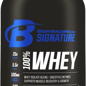 Bodybuilding Signature 100% Whey Protein Powder | 25g of Protein per Serving (Oatmeal Cookie, 2 Lbs)