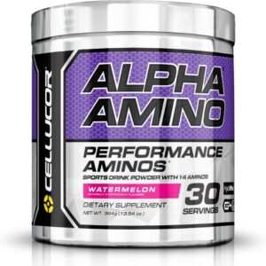 Cellucor Alpha Amino EAA & BCAA Powder | Branched Chain Essential Amino Acids + Electrolytes | Watermelon | 30 Servings
