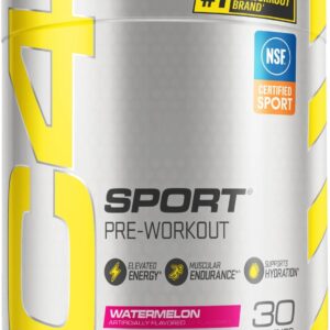 Cellucor C4 Sport Pre Workout Powder Watermelon - Pre Workout Energy with Creatine + 135mg Caffeine and Beta-Alanine Performance Blend - NSF Certified for Sport 30 Servings