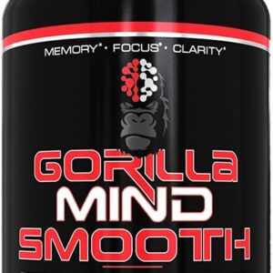 Gorilla Mind Smooth Nootropic Formula - Best Non-Stimulant Productivity Supplement/Memory · Focus · Mental Clarity · No Jitters / 90 Capsules
