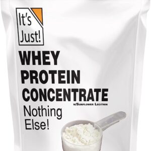 It's Just! - 100% Whey Protein Concentrate, Made in USA, Premium WPC-80, No Added Flavors or Artificial Sweeteners (Original/Unflavored, 20oz)
