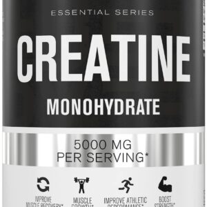 Jacked Factory Creatine Monohydrate Powder 425g - Creatine Supplement for Muscle Growth, Increased Strength, Enhanced Energy Output and Improved Athletic Performance 85 Servings, Unflavored