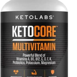 Ketocore Keto Vitamins | Keto Multivitamin for Men & Women | Keto Supplements & Pills for Ketosis, Low Carb & Carnivore Diets | No Keto Flu | Rich in Magnesium & Potassium | 90 Capsules