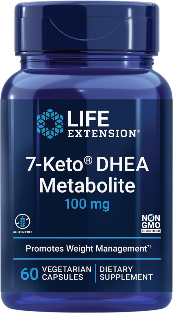 Life Extension 7-Keto DHEA Metabolite – Crank Up Your Fat-Burning Furnace – Non-GMO – Gluten-Free – 100 Mg – 60 Vegetarian Capsules