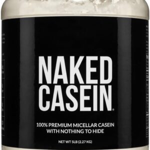 NAKED nutrition Naked Casein - 5Lb Micellar Casein Protein Powder - Bulk, GMO-Free, Gluten Free, Soy Free, Preservative Free - Stimulate Muscle Growth - Enhance Recovery - 76 Servings