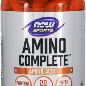 NOW Sports Nutrition, Amino Complete™, Protein Blend With 21 Aminos and B-6, 120 Veg Capsules