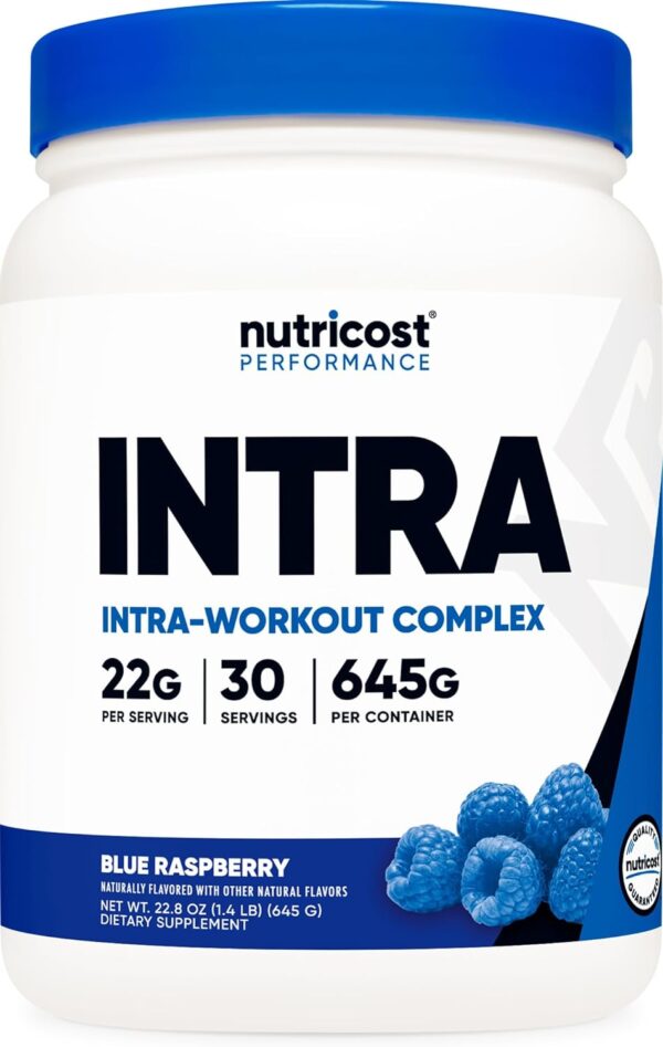 Nutricost Intra-Workout Powder, 30 Servings (Blue Raspberry) - Non-GMO, Gluten Free, Intraworkout Supplement