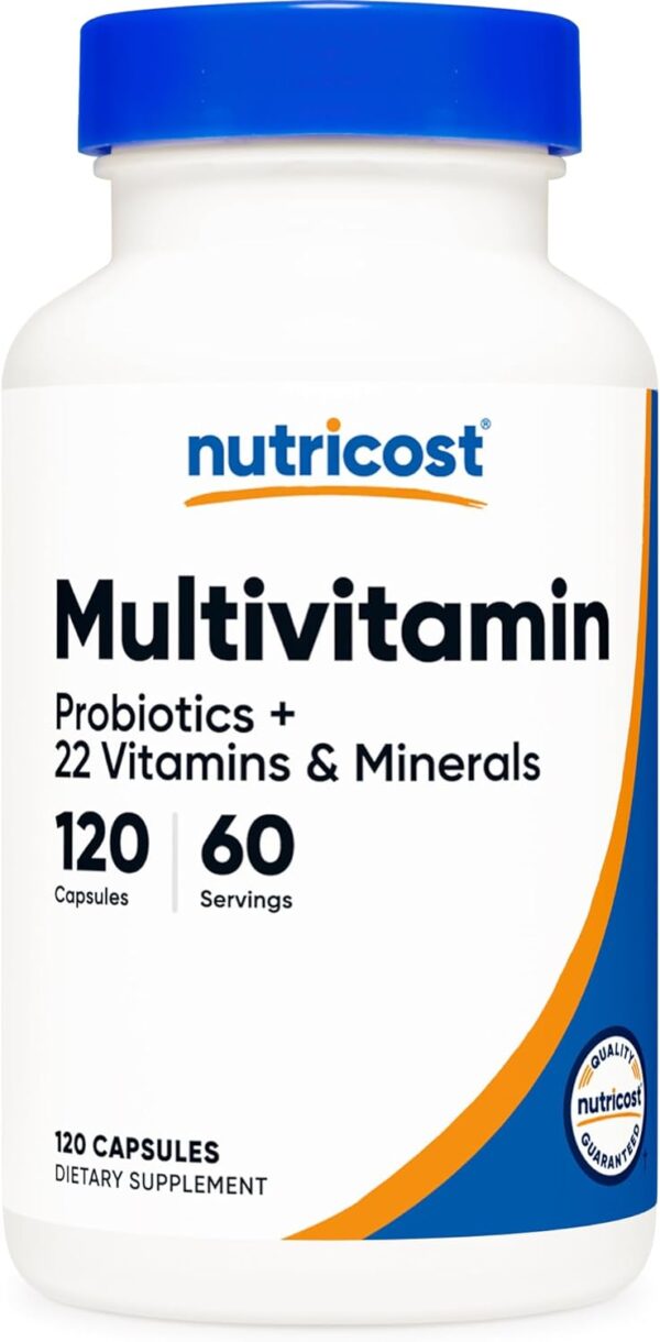 Nutricost Multivitamin with Probiotics 120 Vegetarian Capsules - Packed with Vitamins & Minerals