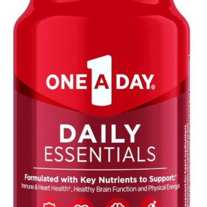 One-A-Day Daily Essentials, Multivitamin for Women & Men, Supports Healthy Brain and Muscle Function and Immune Health, Adult Multivitamin with Vitamin D, Vitamin B12, and Vitamin E, 150 Count​