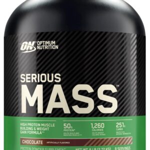Optimum Nutrition Serious Mass, Weight Gainer Protein Powder, with Added Immune Support, Vanilla, 6 Pound (Packaging May Vary)