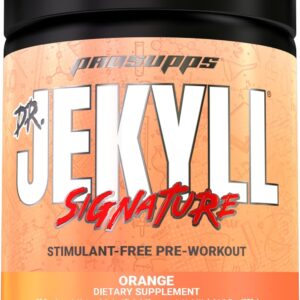 PROSUPPS Dr. Jekyll Signature Pre-Workout Powder, Stimulant & Caffeine Free, Intense Focus, Energy & Pumps, (30 Servings, Orange)