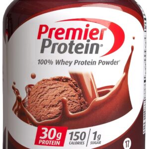 Premier Protein Powder, Chocolate Milkshake, 30g Protein, 1g Sugar, 100% Whey Protein, Keto Friendly, No Soy Ingredients, Gluten Free, 17 servings, 24.5 ounces