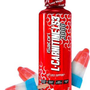 iSatori L-Carnitine LS3 3000, Bombsicle Flavor, Liquid L-Carnitine with Acetyl L-Carnitine, L-Carnitine L-Tartrate, Stimulant Free Pre Workout, No Calories, Sugar, Gluten, Keto-Friendly (32 Servings)