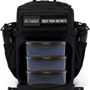 35L Backpack Meal Prep Management (Alpha Black) Lunch Box, Cooler, Travel, Insulated Bag, Daypack