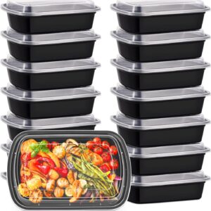38oz Meal Prep Containers, Extra Large &Thick Food Storage Containers with Lids, Reusable Plastic,Disposable Bento Box,Stackable,Microwave/Freezer/Dishwasher Safe, BPA Free (30Pack)