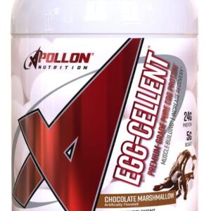 Apollon Nutrition Egg-Cellent | 24g Whole Egg Protein Powder, Recovery, Muscle Growth, for Men & Women, Dairy Free, Gluten Free, Lactose Free, Keto-Friendly | (Chocolate Marshmallow)