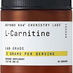 BEYOND RAW Chemistry Labs L-Carnitine Powder | Fuels Exercise and Supports Recovery | 30 Servings