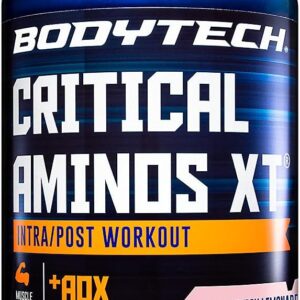 BODYTECH Critical Aminos XT Intra/Post Workout Strawberry Lemonade - Supports Muscle Recovery (15.9 Ounce Powder)