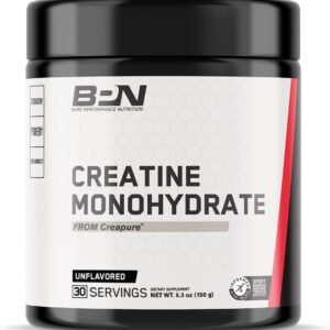 BARE PERFORMANCE NUTRITION, BPN Pure Creatine Monohydrate by Creapure, Safe and Effective, Unflavored, 30 Servings (30 Servings)