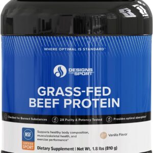 Beef Protein Powder - NSF Certified for Sport Hydrolyzed Protein - Highly Absorbable with Amino Acids & Collagen Precursors - Bone Broth Protein for Athletes (Vanilla, 30 Servings)
