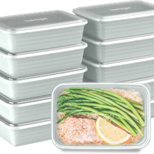 Bentgo® 20-Piece Prep 1-Compartment Containers, Mint, BPA-Free, Reusable, Microwave/Freezer/Dishwasher Safe