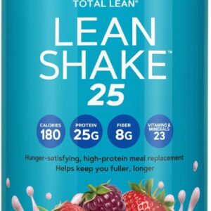 GNC Total Lean | Lean Shake 25 Protein Powder | High-Protein Meal Replacement Shake | Mixed Berry | 16 Servings