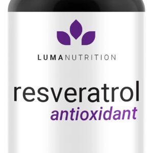 High Purity Resveratrol Capsules - 98% Trans-Resveratrol - Reservatrol Supplement - Antioxidant - USA - 60 Capsules