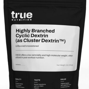 Highly Branched Cyclic Dextrin - Carbohydrate Powder for Sustained Intra-Workout Energy, Enhanced Post-Workout Muscle Recovery - Vegan and Non-GMO - Unflavored 1lb