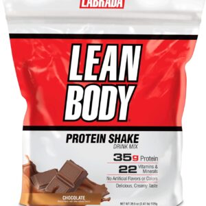 Labrada Nutrition Lean Body Hi-Protein Meal Replacement Shake, Chocolate, 2.47 Pound Tub(Pack of 1)