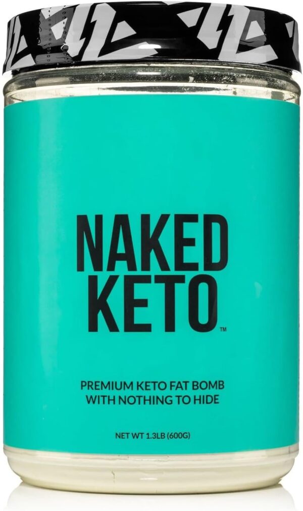 NAKED nutrition Naked Keto - Premium Keto Fat Bomb Powder - Unflavored - Only Two Ingredients - Gluten-Free, Soy Free Keto Supplement with No Gmos and No Artificial Sweeteners - 1.3 Lb