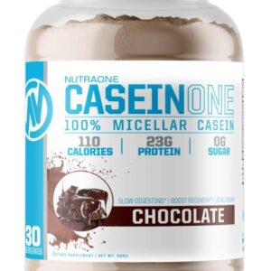 NutraOne CaseinOne Casein Protein Powder No Sugar 100% Casein Protein Powder (Chocolate – 2.11 lbs.)