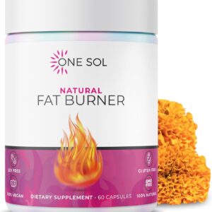 One Sol Fat Burner for Women, Natural Metabolism Booster, Burn More Calories, Boost Energy & Mood, Curb Appetite & Stop Cravings, No Crash or Jitters, All-Natural Ingredients, Gluten & Soy Free