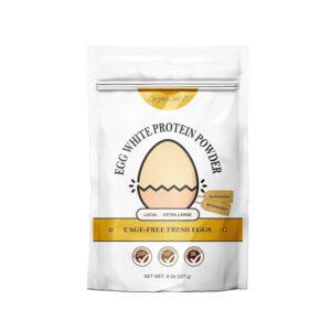 Orgnisulmte Egg White Protein Powder 8 Oz, Pasteurized Dried Egg Whites Protein, Gluten-Free, Non-GMO, Unflavored, Free Range High Whip for Baking, Desserts 227g