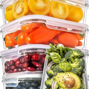 PrepNaturals 5 Pack 30 Oz Glass Meal Prep Containers - Dishwasher Microwave Freezer Oven Safe - Glass Storage Containers with Lids (Multi-Compartment)