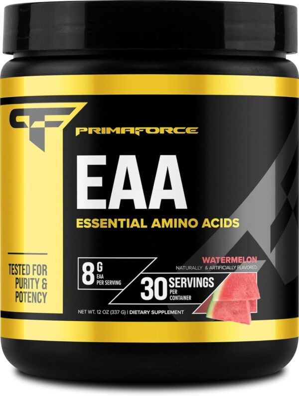Primaforce EAA Powder (30 Servings) | Essential Amino Acids for Pre/Intra Workout and Recovery - Non-GMO and Gluten Free (Watermelon)