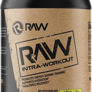 RAW Intra Workout Supplement Powder, Lemon Lime - Intra Supplement for Hydration, Mental Focus, Energy, & Workout Recovery - Intra Workout Powder That Increases Performance & Endurance - 30 Servings