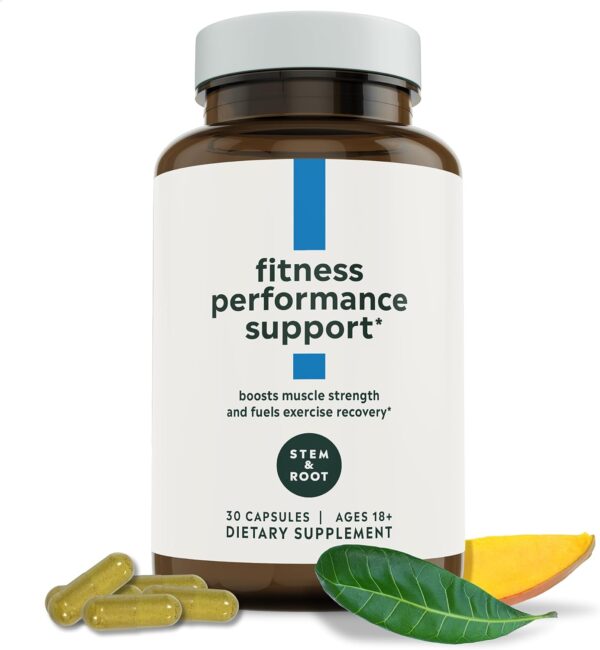 Stem & Root Fitness Performance Support Supplement | Supports Post Workout Recovery, Boosts Muscle Strength, & Enhances Physical Performance, 30 Capsules (1 Month Supply)