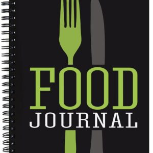 BookFactory Food Journal/Food Tracking Diary/Diet Journal - 120 Pages, Durable Thick Translucent Cover, Wire-O Binding, 5" x 7" (JOU-120-57CW-A-(Food))