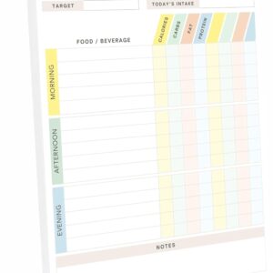 Cora Kate Food Journal Diary - 5.5 x 8.5 Calorie Counter Book, 50-Page Spiral Bound Meal Tracker for Tracking Calories, Carbs, Fat, Protein & More, Calorie Tracker, Food Log for Diet & Nutrition