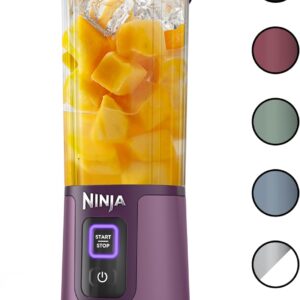 Ninja BC151PR Blast Portable Blender, Cordless, 18oz. Vessel, Personal Blender-for Shakes & Smoothies, BPA Free, Leakproof-Lid & Sip Spout, USB-C Rechargeable, Dishwasher Safe Parts, Passion Fruit