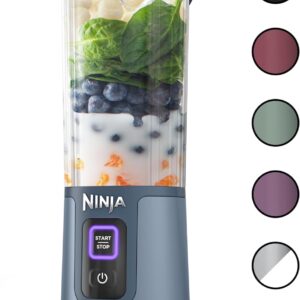 Ninja BC51NV Blast Portable Blender, Cordless, 18oz. Vessel, Personal Blender-for Shakes & Smoothies, BPA Free, Leakproof-Lid & Sip Spout, USB-C Rechargeable, Dishwasher Safe Parts, Denim Blue