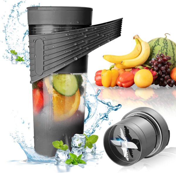 Portable blender for shakes and smoothies,Personal blender, 18000r/m, 20 oz Traveling Fruit Veggie Juicer Cup With 7 Blades, Portable Blender USB Rechargeable