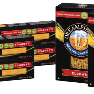 Dreamfields Pasta Healthy Carb Living Variety Six Pack (4 - 13.5 Oz Boxes Spaghetti, 1-13.25 Oz. Box Elbows, 1-13.25 Oz. Box Penne Rigate)