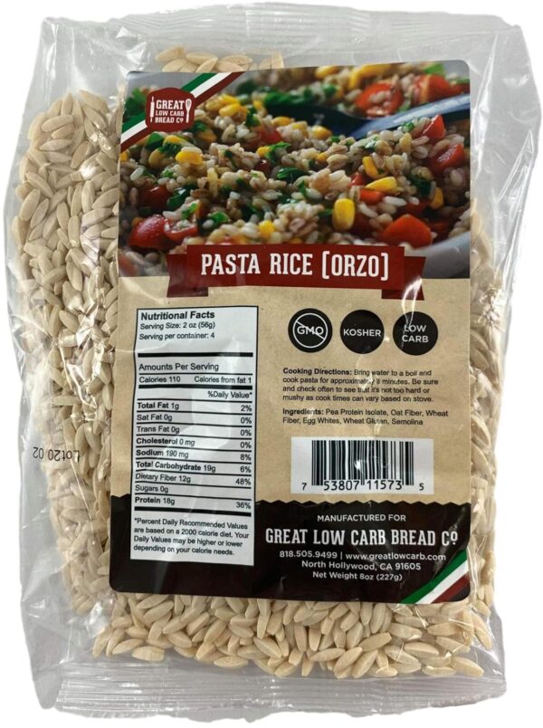 Great Low Carb Bread Co. Pasta Rice Ozro | Keto Pasta, Rice Noodles, Low Carb Pasta 8 Ounce